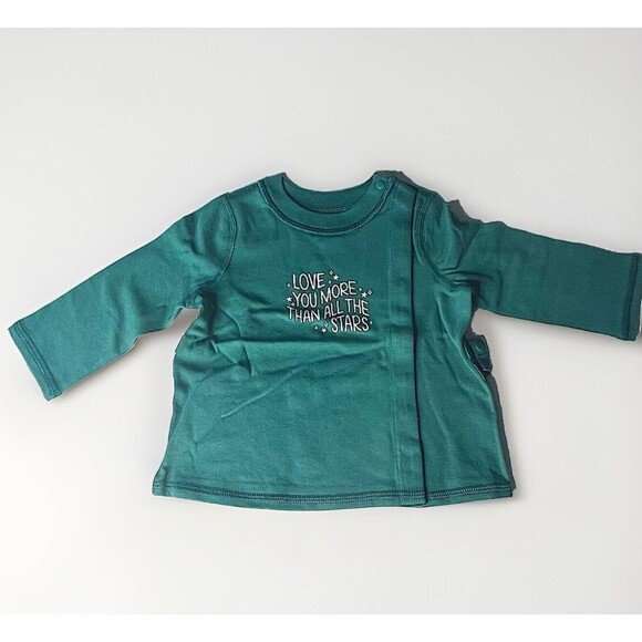Cat & Jack Infant Baby Graphic T-Shirt Green Sizes Newborn & 3-6 M Sizes NEW! - Picture 1 of 9